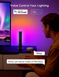 Govee Smart LED Light Bars, Work with Alexa and Google Assistant, RGBICWW WiFi TV Backlights with Scene and Music Modes for Gaming, Pictures, PC, Room Decoration
