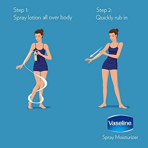 Vaseline Intensive Care Spray Moisturizer, Aloe Soothe Spray Lotion Moisturizer for Dry Skin with Micro-Droplets of Vaseline Lotion (Pack of 2, 6.5 Oz Ea)