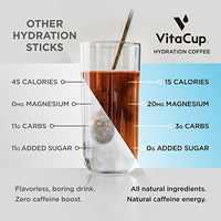 VitaCup Hydration Coffee Packets, The First Coffee That Hydrates You w/Electrolytes, Coconut Water, Pink Himalayan Salt, Magnesium, Medium Roast, Instant Coffee in Single Serve Sticks, 18 Ct