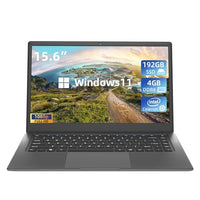 Laptop 15.6 Inch 4GB DDR 192G Memory, Windows 11 with Intel N3450 Up to 2.2 GHz, HD IPS Display, Thin & Light Notebook PC, USB3.0, Mini HDMI, 10000mAh Battery,WPS Built-in