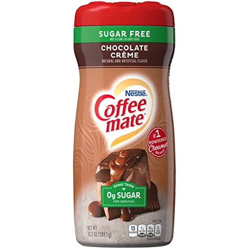 Coffee mate Sugar-Free Powdered Creamer 3 Flavor Variety, French Vanilla, Hazelnut, Chocolate Crème, with Neptune's Delight Stainless Steel Stirrer