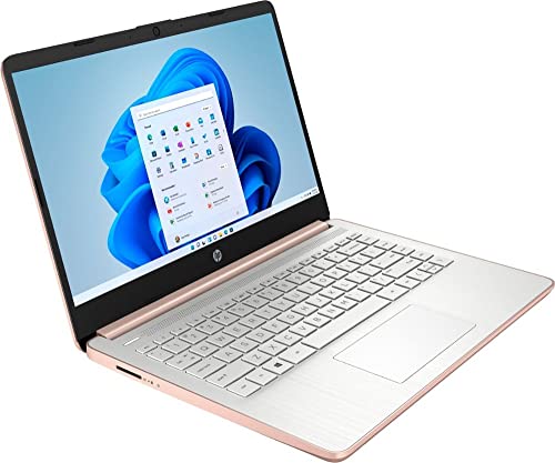 2022 Newest HP Stream 14in HD Laptop, Intel Celeron N4020(up to 2.8GHz), 8GB RAM, 128GB Space(64GB eMMC+ Card), 1-Year Office 365, WiFi, HDMI, USB-C, Webcam, Bluetooth, Windows 11S,Rose Gold+JVQ MP