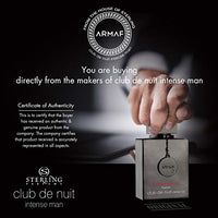 ARMAF Club De Nuit Intense Men Limited Edition Pure Parfum, Black, Woody Spicy Masculine Scent, 3.6 Fl Oz