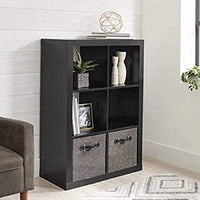 Better Homes and Gardens.. Bookshelf Square Storage Cabinet 4-Cube Organizer (Weathered) (White, 4-Cube) (Solid Black, 6-Cube)