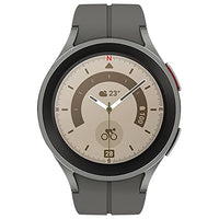 Samsung Galaxy Watch 5 Pro (45mm, WIFI + 4G LTE) 1.4" Super AMOLED Smartwatch GPS Bluetooth with Sleep Coaching, Bioactive Sensor, Water Resistant R925U (Fast Charger Bundle, Gray Titanium) (Refurbished)