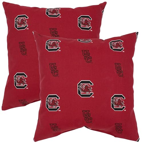 College Covers Outdoor Decorative Pillow Pillow, 16" X 16", South Carolina Gamecocks 2 Count