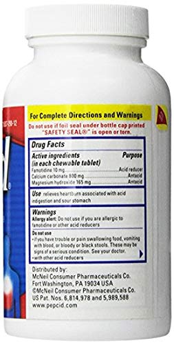 Pepcid Complete Dual Action Chewable Tablets Berry Flavor (100 Count) (3 Pack)