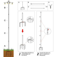 Outside String Light Poles