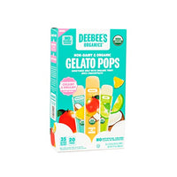 DeeBee's Organics Non-Dairy Gelato Pops, Creamy Freezer Pops made with Coconut Milk, No Refined Sugar, No Artificial Flavors or Colors (Pack of 20)