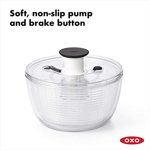 OXO Good Grips Large Salad Spinner - 6.22 Qt., White