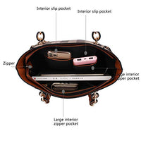 MKF 2-PC Set Tote Satchel Bag for Women & Wristlet Wallet Purse: PU Leather Handbag Pocketbook, Shoulder Strap Black