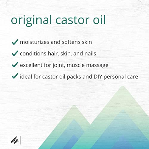 Home Health Castor Oil - 32 fl oz, Pack of 2 - Conditioning Oil for Body, Skin & Brows - Non-GMO, USDA-Certified Organic - Cold Pressed - Solvent & Hexane Free