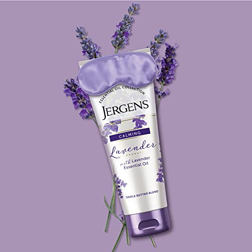 Jergens Lavender Body Butter Hand and Body Lotion, Moisturizer for Women, with Essential Oils for Indulgent Moisturization, 7 Ounce (Pack of 3)