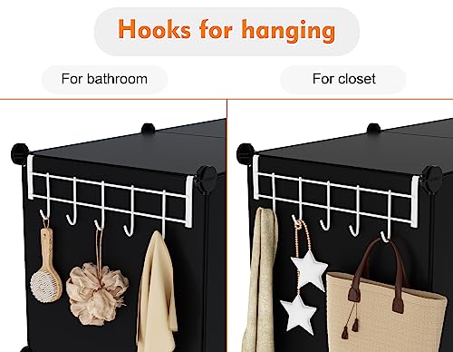 HOMIDEC 6-Cube Storage Organizer, Closet Organizer Storage Cabinet Shelf Bookcase Bookshelf,Storage Cubes Organizer Cabinet for Kids,Closet, Bedroom,Bathroom