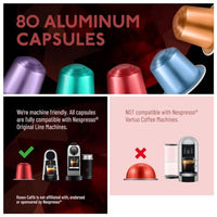 ROSSO CAFFE Espresso Coffee Pods for Nespresso Machines - Reserve Edition - 80 Aluminium Capsules - Compatible with all Nespresso Original line Machines (Premium Variety Pack)