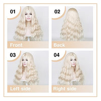 Aicos 27inches Blonde Sarah Cosplay Curly Wig For Woman Girl Synthetic Wigs for Daily Use Halloween Party Anime Costume