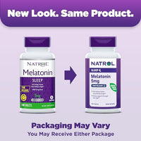 Natrol Time-Release Melatonin 5 mg, Dietary Supplement for Restful Sleep , 100 Tablets, 100 Day Supply