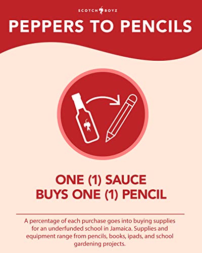 Scotch Boyz Jamaican Habanero Pepper Sauce, Hot & Flavorful, Made Fresh in Small Batches, Authentic Jamaican Habanero Peppers, Gluten-Free, Vegan, Product of Jamaica, 5 fl oz