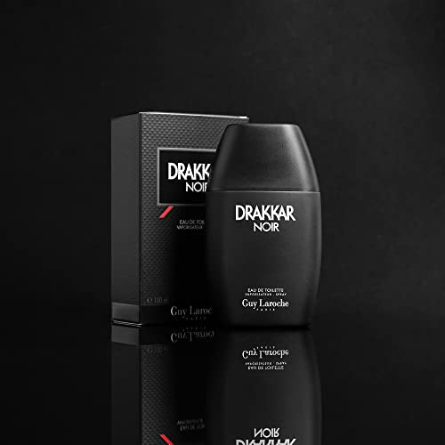 Drakkar Noir By Guy Laroche - Original Vintage Designer Fragrance Blend For Men - Fresh, Classic Evening Scent - Long Lasting Amber Fougere Aroma With Spicy Citrus Notes - 3.4 Oz EDT Spray