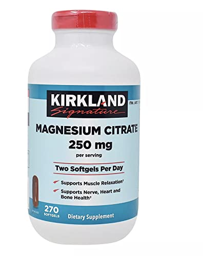 Kirkland Signature Magnesium Citrate 250mg Softgels (270 Count)