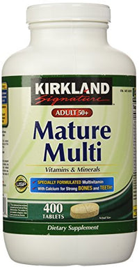 Kirkland Signature Adults, 50 plus Mature Multi Vitamins & Minerals, 400-Count Tablets