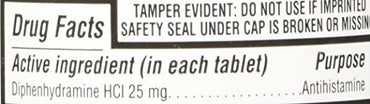 Kirkland Signature Allergy Medicine Diphenhydramine HCI 25 Mg, 600 Minitabs
