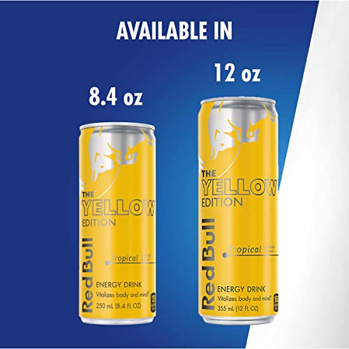 Red Bull Energy Drink, Tropical, Yellow Edition, 12 fl oz (24 Pack)