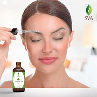 SVA Castor Oil 4 Oz (118 ML) with Dropper, 100% Pure, Therapeutic Grade | Cold Pressed, Hexane Free - Hair Growth, Eyelashes, Eyebrows, Skin & Body Massage.