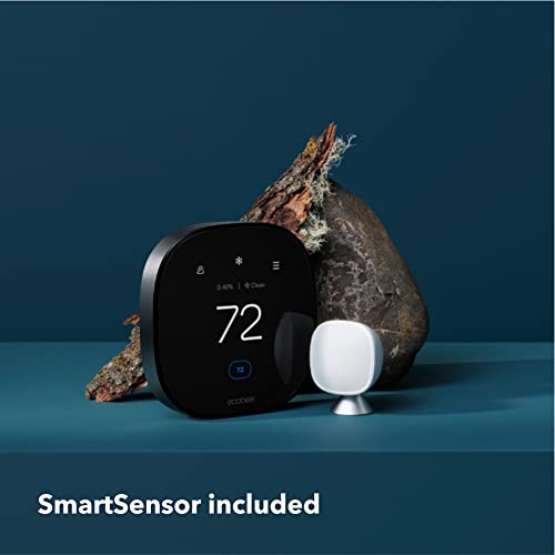 ecobee New Smart Thermostat Premium with Smart Sensor and Air Quality Monitor - Programmable Wifi Thermostat - Works with Siri, Alexa, Google Assistant