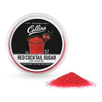 Collins Consumables Collins Red, Enhance Daiquiris, Cosmopolitans, Margaritas, Drinks, Glass Rimming Sugar for Cocktails, 7 Ounce (Pack of 1)