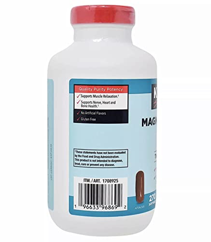 Kirkland Signature Magnesium Citrate 250mg Softgels (270 Count)