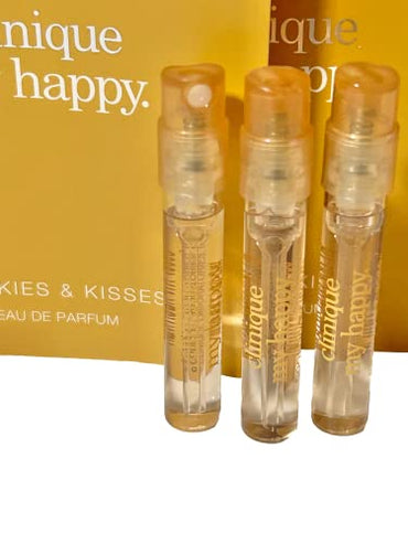 Clinique My Happy Cookies & Kisses Eau de Parfum Sample Vial 0.05 fl oz / 1.5 ml - 3 piece set