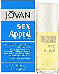 Jovan Sex Appeal By Coty | 3.0 Oz Cologne Spray | Fragrance For Men