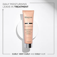 KERASTASE Curl Manifesto Crème de Jour Fondamentale Hair Cream | Leave In Treatment & Heat Protectant | Controls Frizz & Enhances Curls | For All Curly Hair Types & Textures | 5.1 Fl Oz