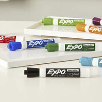 EXPO Low Odor Dry Erase Marker Starter Set, Chisel Tip, Assorted, Whiteboard Eraser, Cleaning Spray, 6 Count