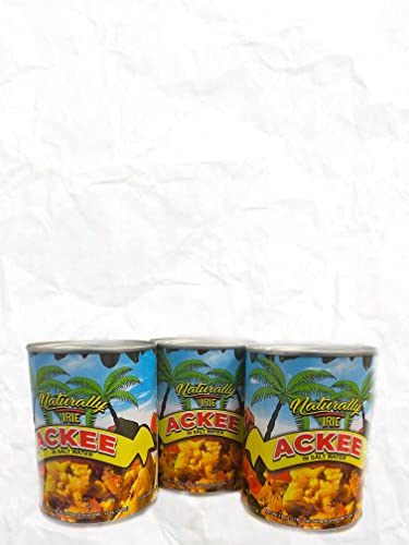 Naturally Irie Canned Jamaican Ackee in Salted Water, Staple Part of Jamaican Cuisine with Saltfish 19 oz (3 Pack)