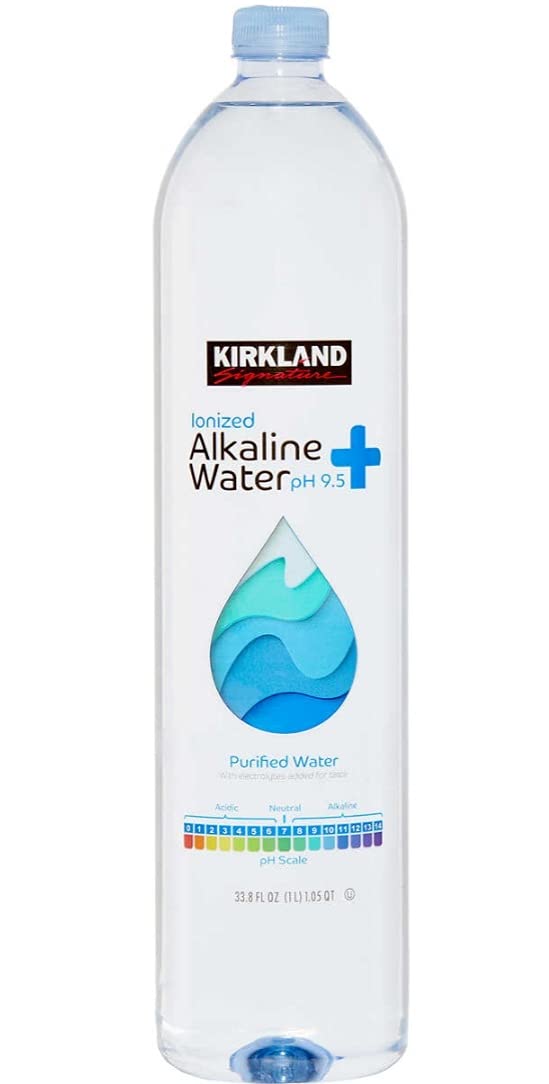 KIRKLAND SIGNATURE Alkaline Water, 33.8 Fl Oz (Pack of 18)