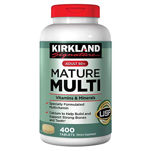 Kirkland Signature Adult 50+ Multi Vitamins & Minerals, 400 Tablets (2 Pack)