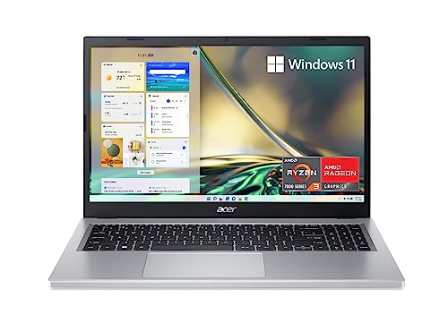 Acer Aspire 3 A315-24P-R7VH Slim Laptop | 15.6" Full HD IPS Display | AMD Ryzen 3 7320U Quad-Core Processor | AMD Radeon Graphics | 8GB LPDDR5 | 128GB NVMe SSD | Wi-Fi 6 | Windows 11 Home in S Mode