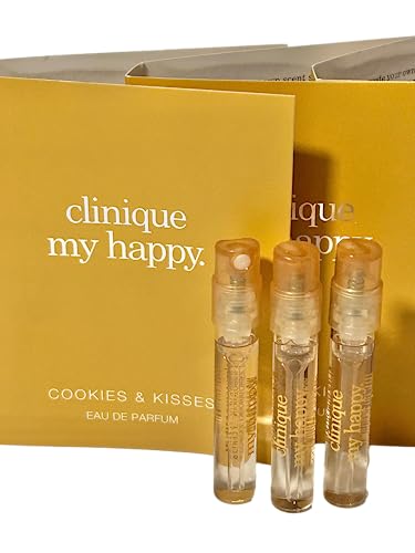 Clinique My Happy Cookies & Kisses Eau de Parfum Sample Vial 0.05 fl oz / 1.5 ml - 3 piece set