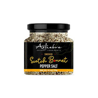 Ashebre Scotch Bonnet Pepper Salt, Gluten-Free, Delicious on Meat, Seafood, Chicken and Vegetables - Made with Jamaican Scotch Bonnet Peppers and Kosher Salt - Perfect Stocking Stuffer for Spice Lovers