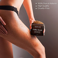 MAJESTIC PURE Arabica Coffee Scrub - All Natural Exfoliating Body Scrub for Skin Care, Stretch Marks, Acne & Cellulite, Reduce the Look of Spider Veins, Eczema, Age Spots & Varicose Veins - 10 Ounces