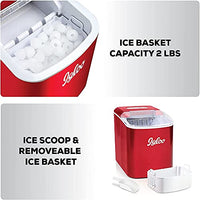 Igloo ICEB26RR Automatic Portable Electric Countertop Ice Maker Machine, 26 Pounds in 24 Hours, 9 Ice Cubes Ready in 7 minutes, With Ice Scoop and Basket, Perfect for Water Bottles, Mixed Drinks