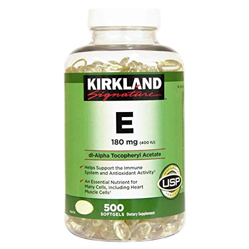 Kirkland Signature Vitamin E 180mg, 500 Softgels (4 Pack)