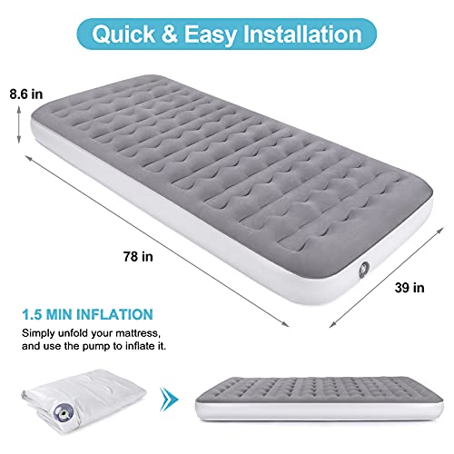 CAMULAND Air Mattress, Camping Inflatable Mattress Lightweight Inflatable Bed Air Mattress for Home, Travel, RV Tent and SUV Truck