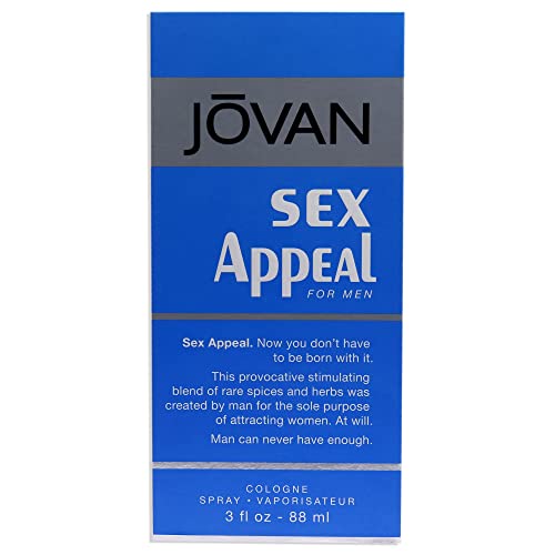 Jovan Sex Appeal By Coty | 3.0 Oz Cologne Spray | Fragrance For Men