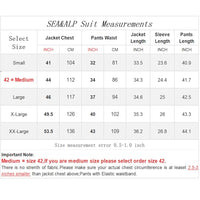 SEA&ALP African Suits for Men Slim Fit Dashiki Long Sleeve Shirt and Pant 2 Piece Attire Traditional Outfits White L
