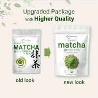 Organic Matcha Green Tea Powder, 1 Pound (16 Ounce), Culinary Grade, First Harvest Authentic Japanese Origin, 100% Pure Matcha for Smoothies, Latte and Baking, Unflavored, Non-Irradiation