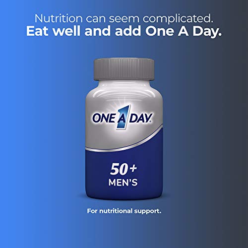 One A Day Men’s 50+ Healthy Advantage Multivitamin, Multivitamin for Men with Vitamins A, C, E, B6, B12, Calcium and Vitamin D, Tablet, 200 Count (Pack of 1)