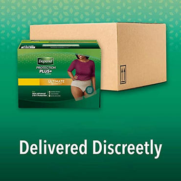 Depend Protection Plus Ultimate Underwear for Women, Medium (88 Count)